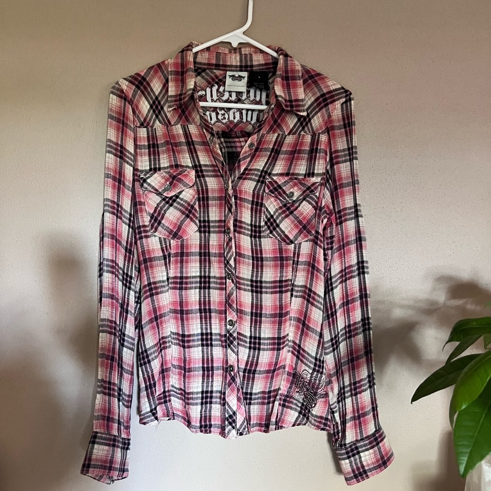 Harley Davidson long sleeve pearl snap western shirt